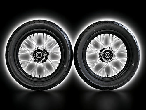 14/14in Supermoto Wheel Set Chrome
