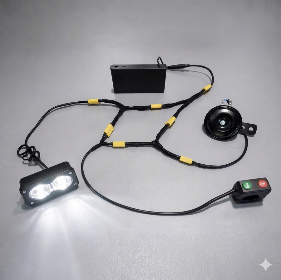 Battery Powered Horn And Baja Light Kit