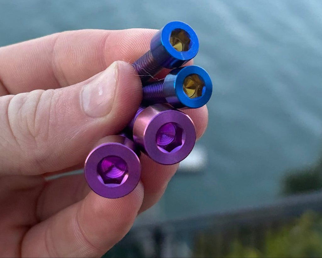 Bar Pad Titanium Bolt Set — 2 Bolts