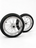 Surron Ultra Bee | Chrome Supermoto Wheel Kit | 17-Inch — 3-Week Preorder