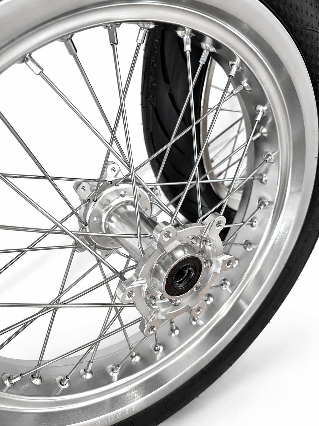 Surron Ultra Bee | Chrome Supermoto Wheel Kit | 17-Inch — 3-Week Preorder