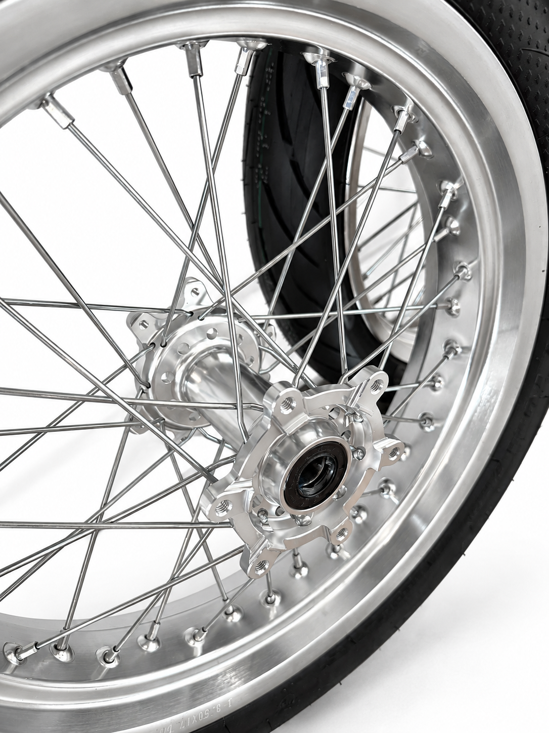 Surron Ultra Bee | Chrome Supermoto Wheel Kit | 17-Inch — 3-Week Preorder